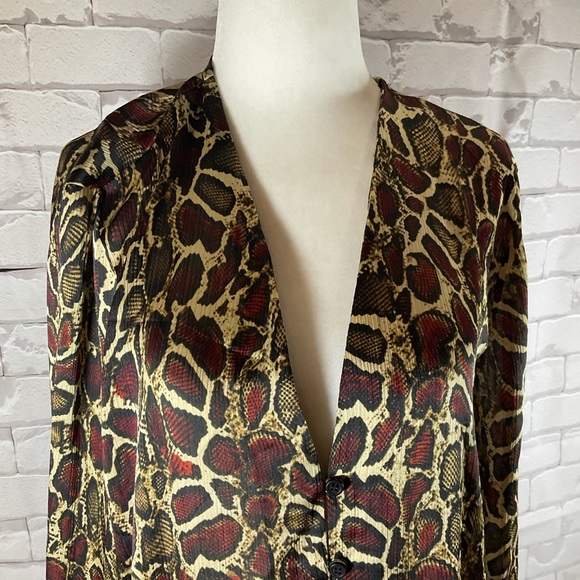 “ZARA” Snakeskin print rouched detail dress. - Picture 2 of 8